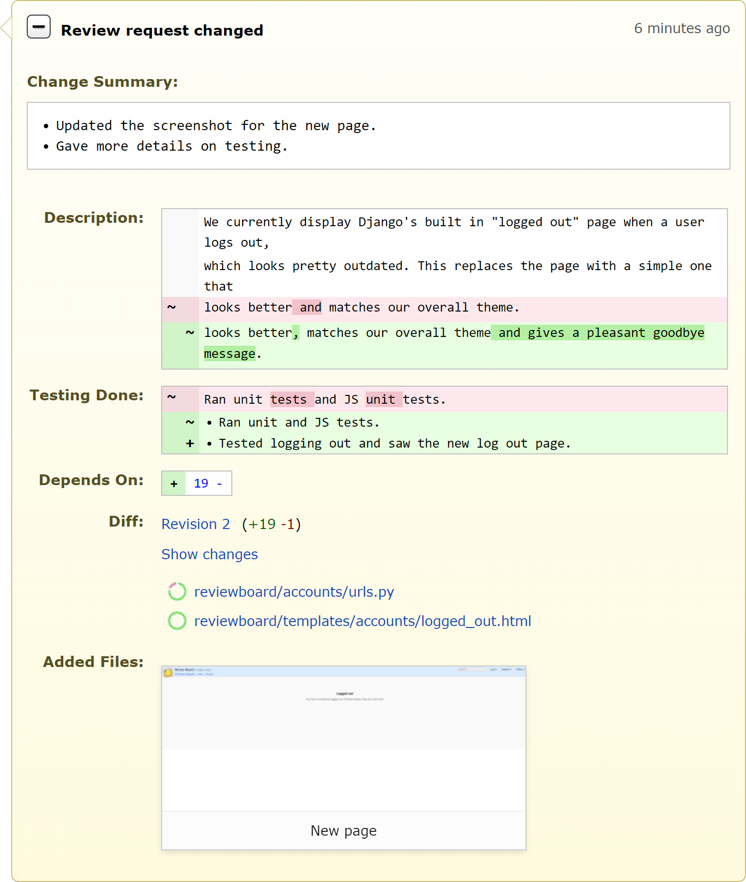 Publishing Review Requests | Review Board latest Documentation | Review ...