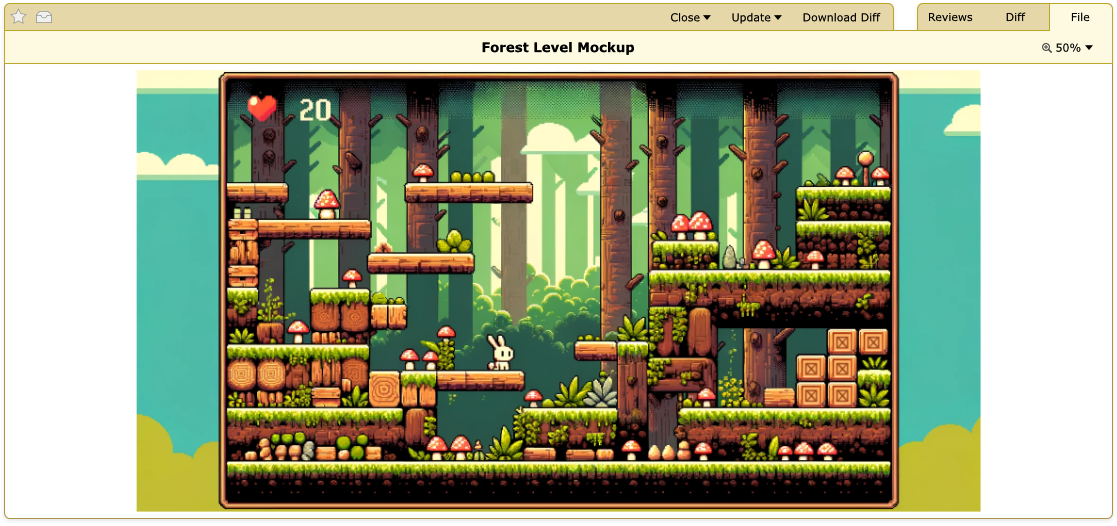 Screenshot of an image being reviewed